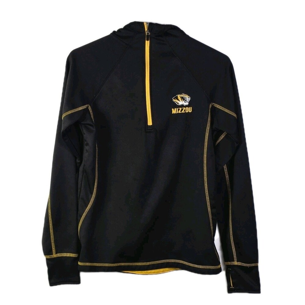 University of Missouri Tigers Medium Black 1/4 Zip Long‎ Sleeve Pullover